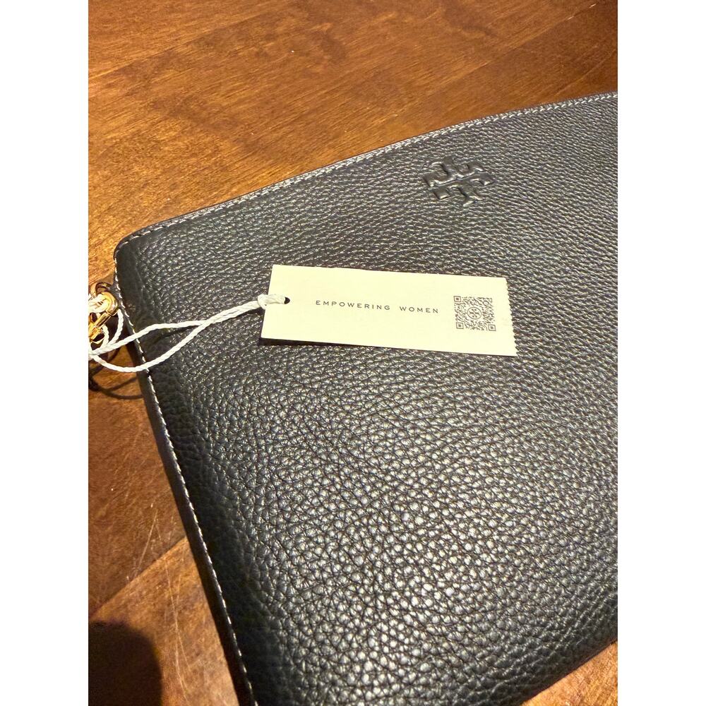 Tory Burch RARE Black Leather Clutch NWT - Picture 3 of 5